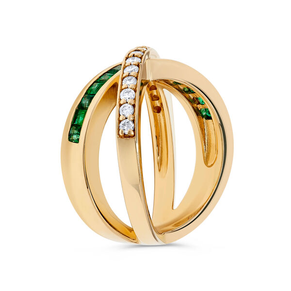 Bague émeraude et diamant