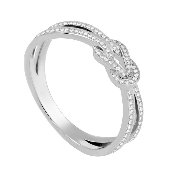 Chance Infinie Small White Gold Diamond Pavé Ring