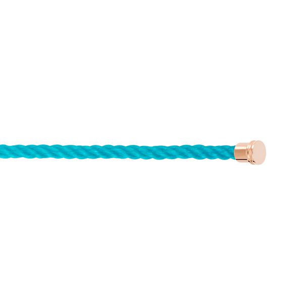 Rose Gold Plated Stainless Steel Medium Turquoise Cable