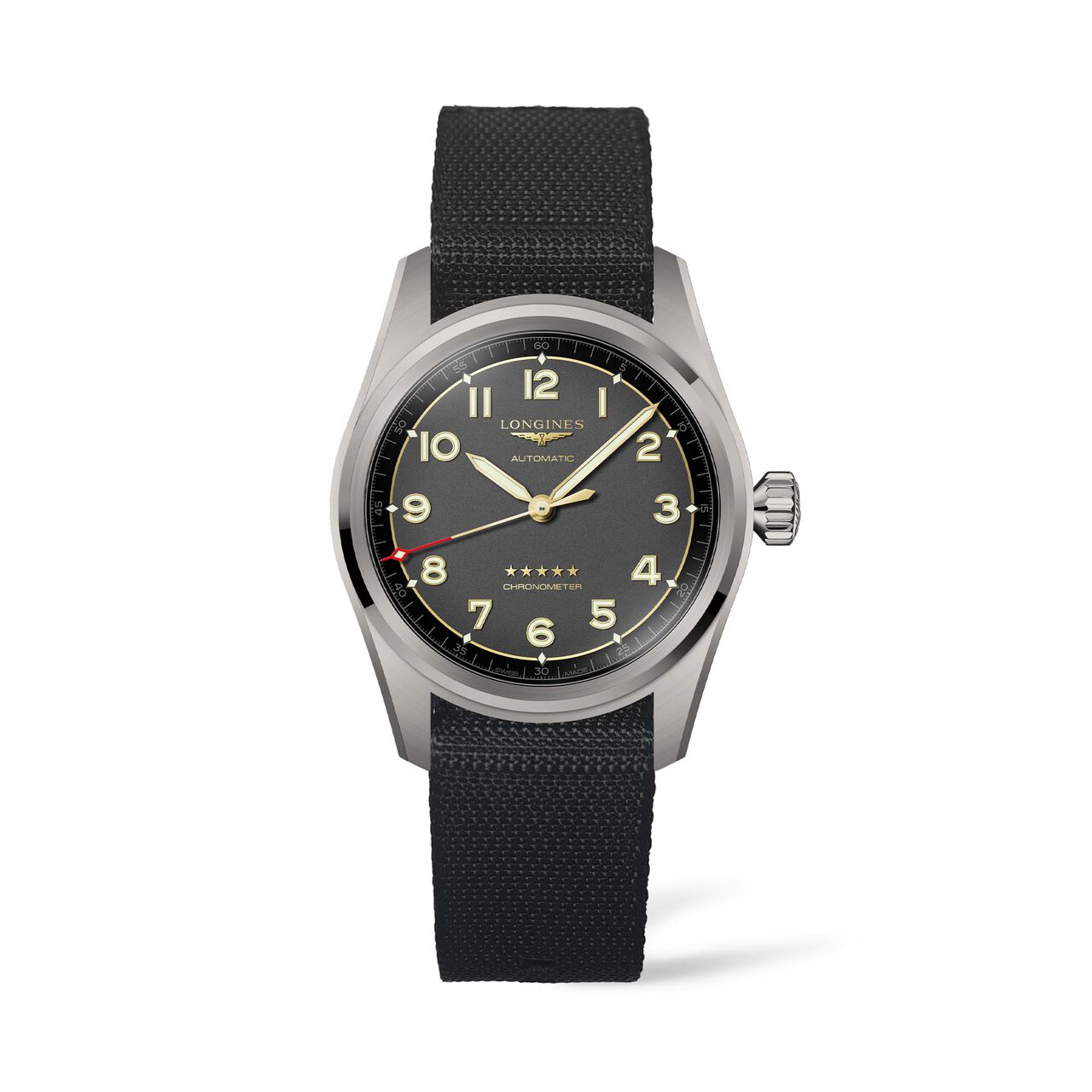 longines spirit automatic 40 mm titanium l3.810.1.53.2 front image number 0
