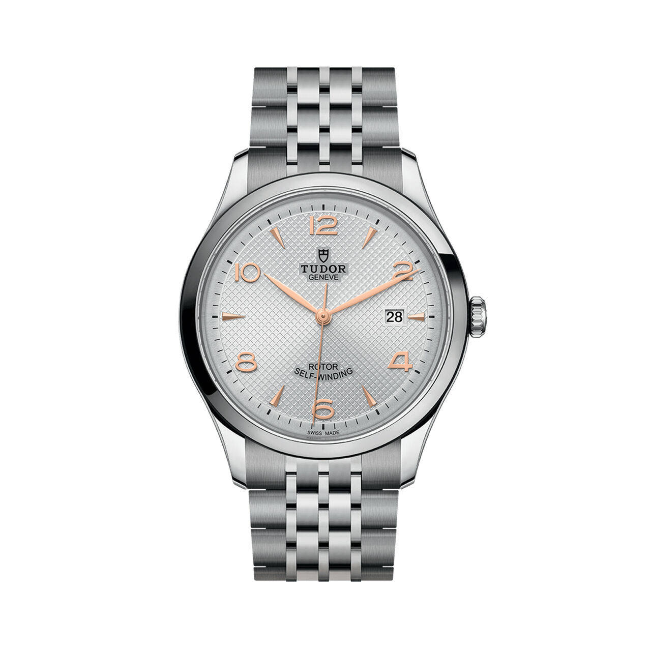 maison birks tudor 1926 41 mm steel case silver dial steel bracelet m91650 0001 image number 0