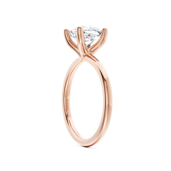 Birks Ros&eacute;e du Matin Cushion-Cut Solitaire Diamond Engagement Ring in Rose Gold image number 1