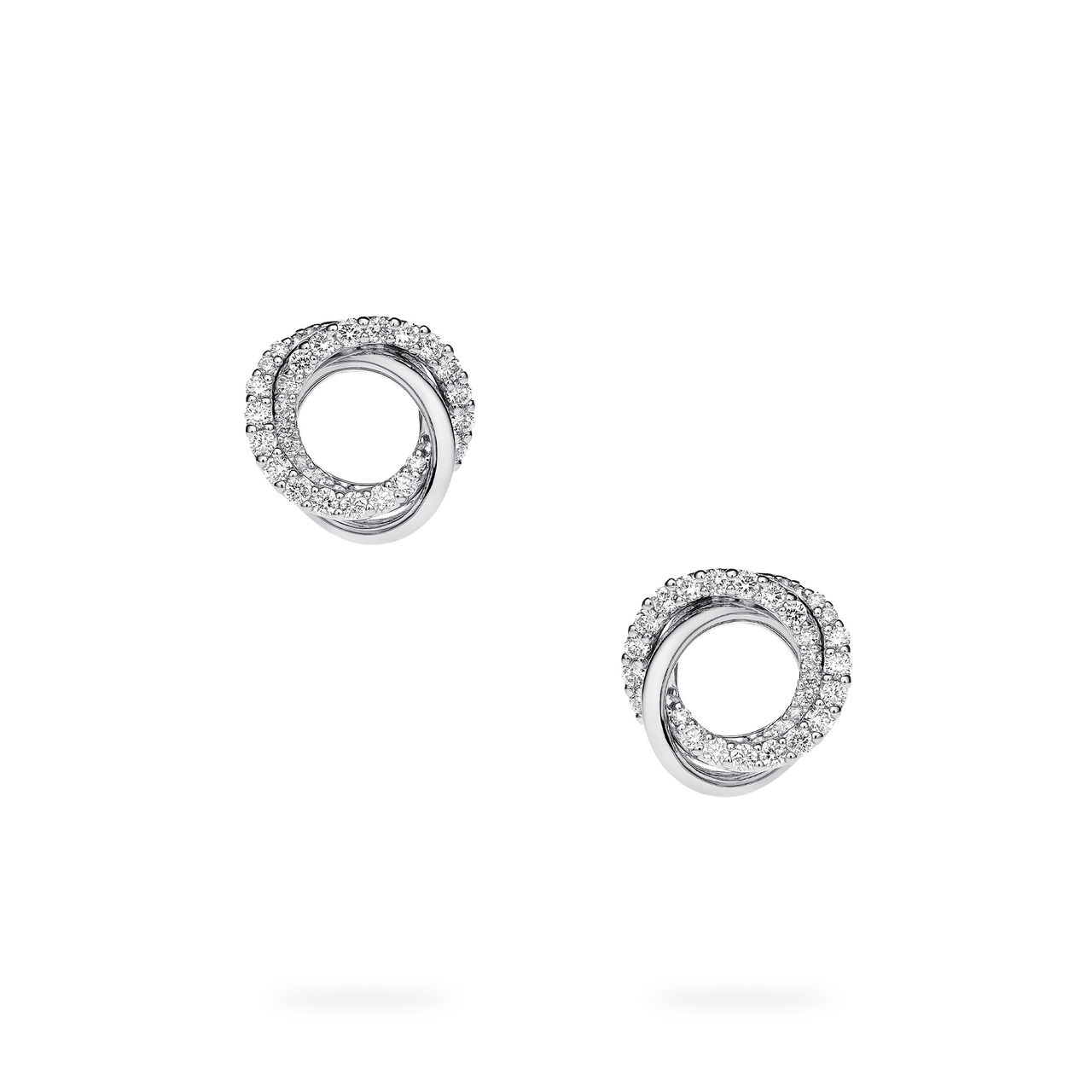Birks Rosee du Matin Diamond and White Gold Circle Earrings, Small image number 2