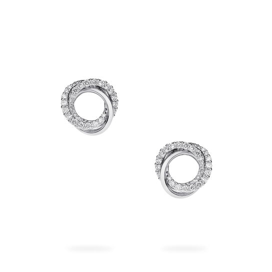 Birks Rosee du Matin Diamond and White Gold Circle Earrings, Small image number 2