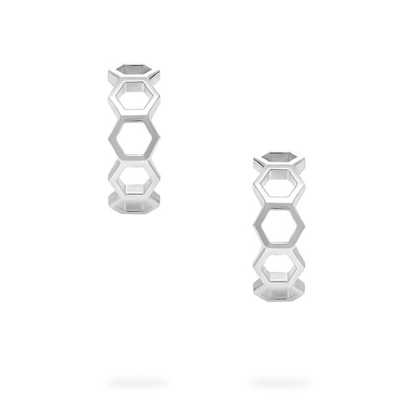 Sterling Silver Bee Chic 15 mm Hoop Earrings