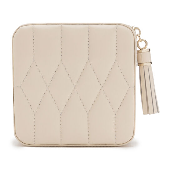 WOLF Caroline Ivory Travel Zip Case image number 0