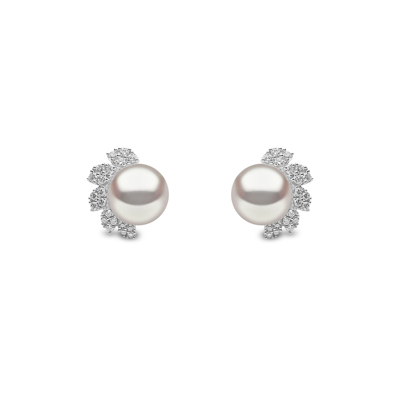 yoko london trend white gold pearl stud earrings tem0224 7f front image number 0