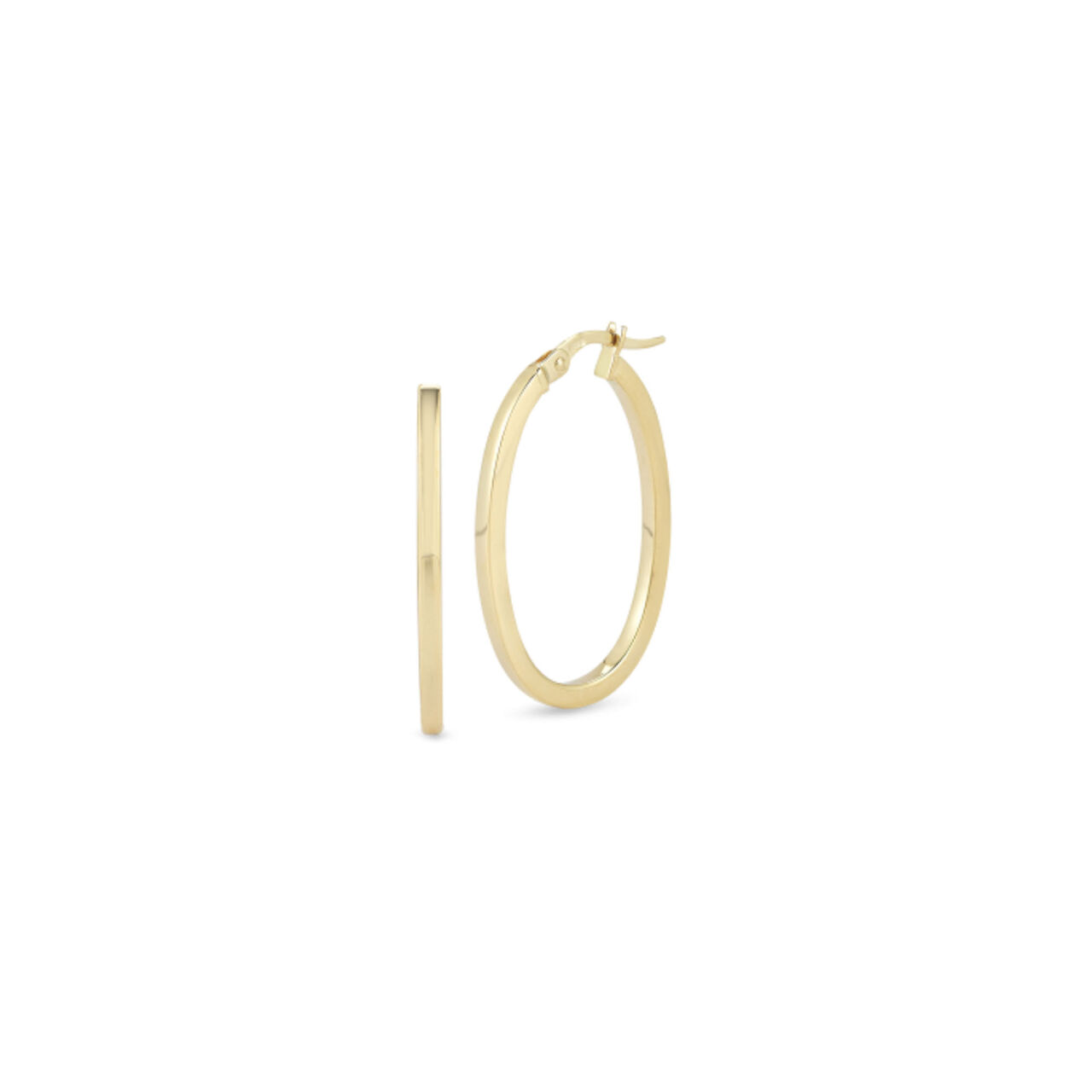 maison birks roberto coin basic yellow gold small hoop earrings image number 0
