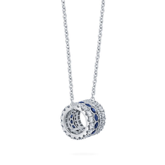 Diamond and Sapphire Necklace image number 1