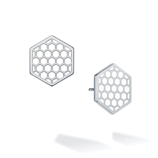 Bijoux Birks Bee Chic White Enamel And Sterling Silver Earrings image number 0