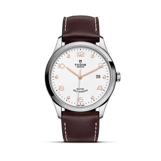 Tudor 1926 Boîtier en acier 41 mm^ cadran blanc serti de diamants image number 0