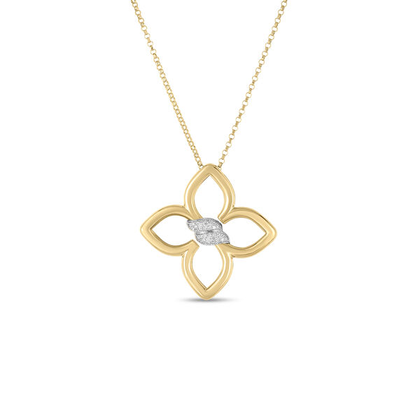 Cialoma Medium Yellow Gold and Diamond Pavé Pendant