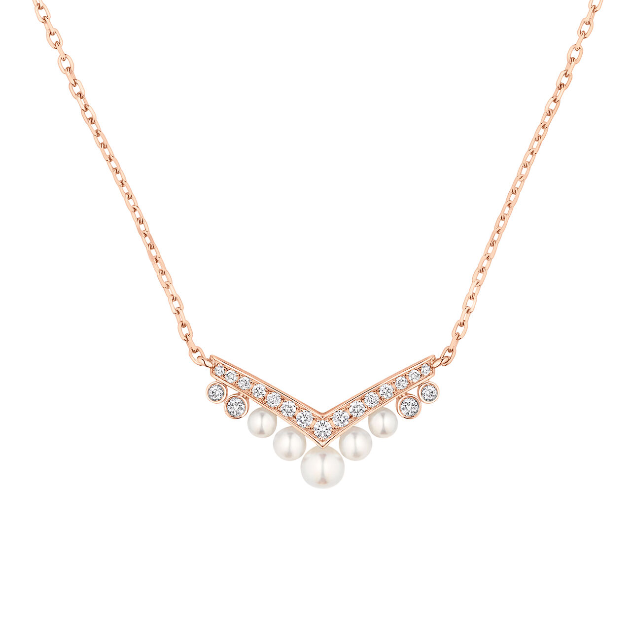 Chaumet Josephine Aigrette Rose Gold, Pearl and Diamond Pendant image number 0