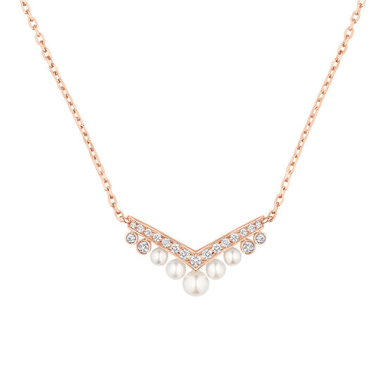 Chaumet Josephine Aigrette Rose Gold, Pearl and Diamond Pendant image number 0