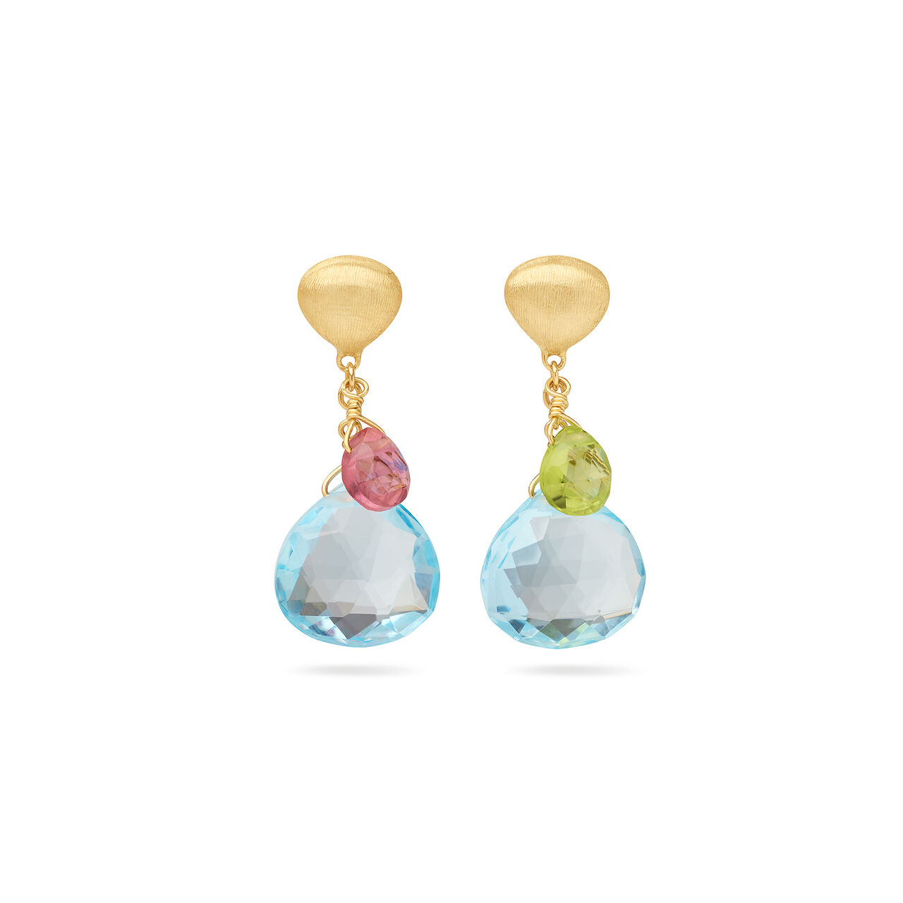 Marco Bicego Paradise Yellow Gold and Semi-Precious Gemstone Earrings OB1955 MIX01T Y 02 image number 0