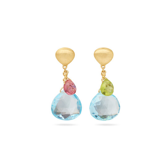 Marco Bicego Paradise Yellow Gold and Semi-Precious Gemstone Earrings OB1955 MIX01T Y 02 image number 0