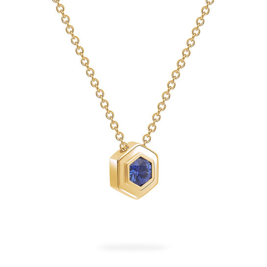 Birks Bee Chic Yellow Gold Birthstone Pendant, Sapphire image number 1