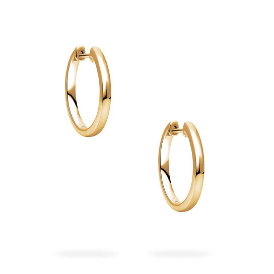 Birks Essentials Yellow Gold Huggie Earrings, 18 mm image number 3