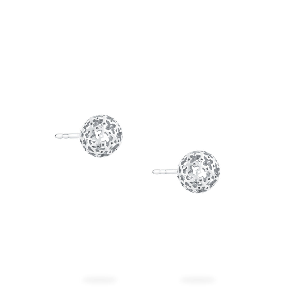 Birks Muse Mesh Ball Earring In Sterling Silver image number 2