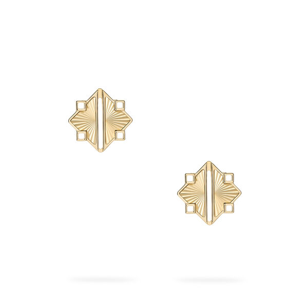 Guilloch&eacute; Yellow Gold Earrings