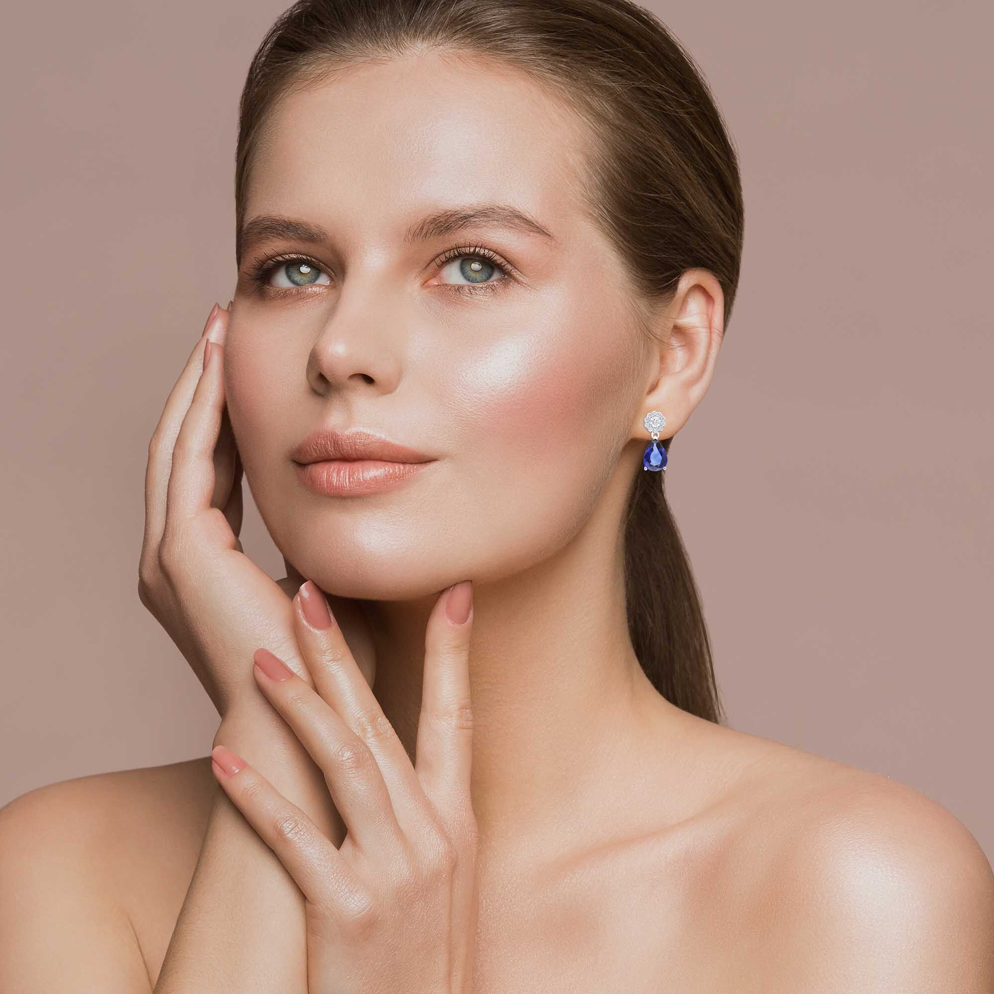 Diamond teardrop earrings white gold online