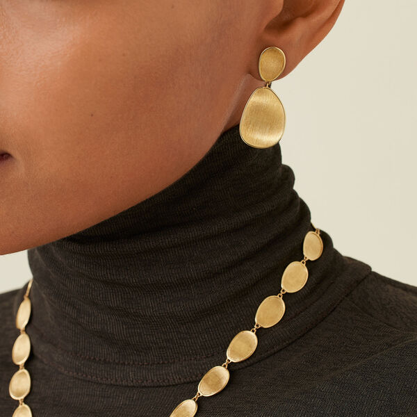 Lunaria Yellow Gold Drop Earrings