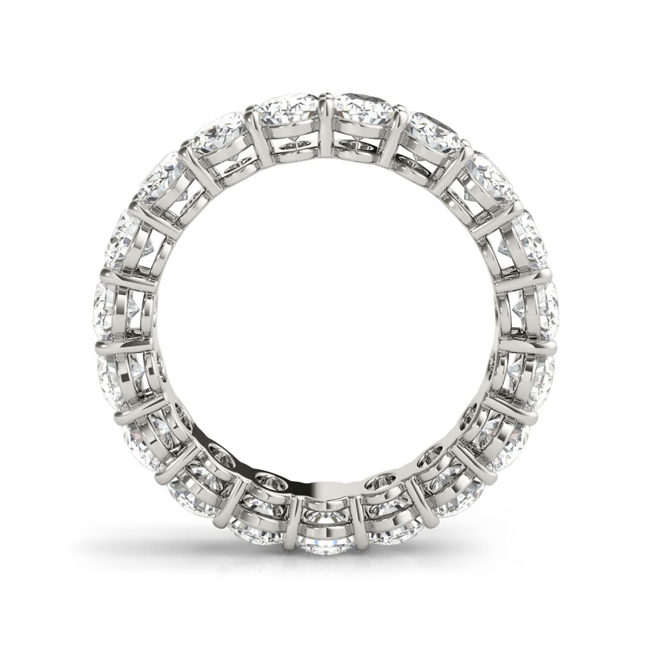 Alliance en platine et diamants taille ovale 3.90 ct-6.5 image number 3