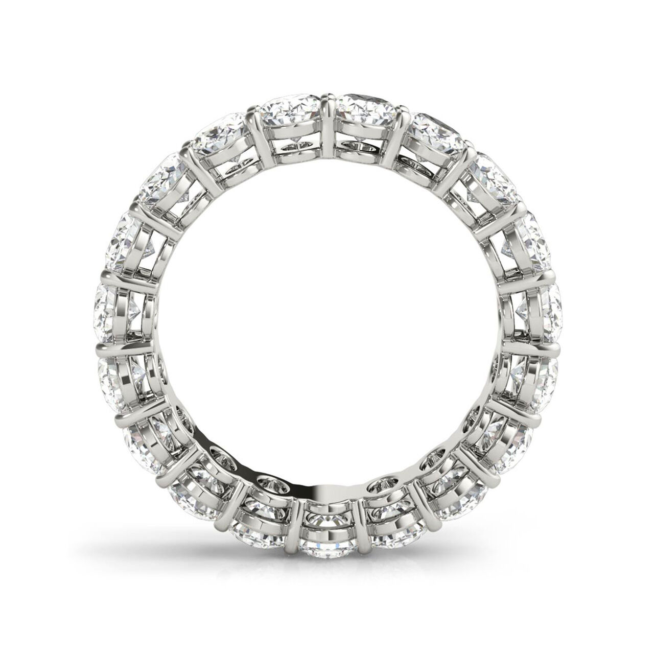 3.90 ct Oval Cut Diamond Eternity Wedding Band-6.5 image number 3