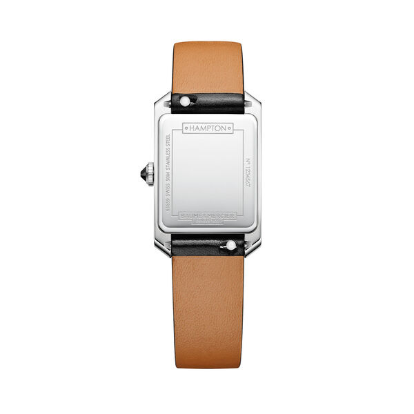 Hampton 35 x 22 mm quartz en acier inoxydable