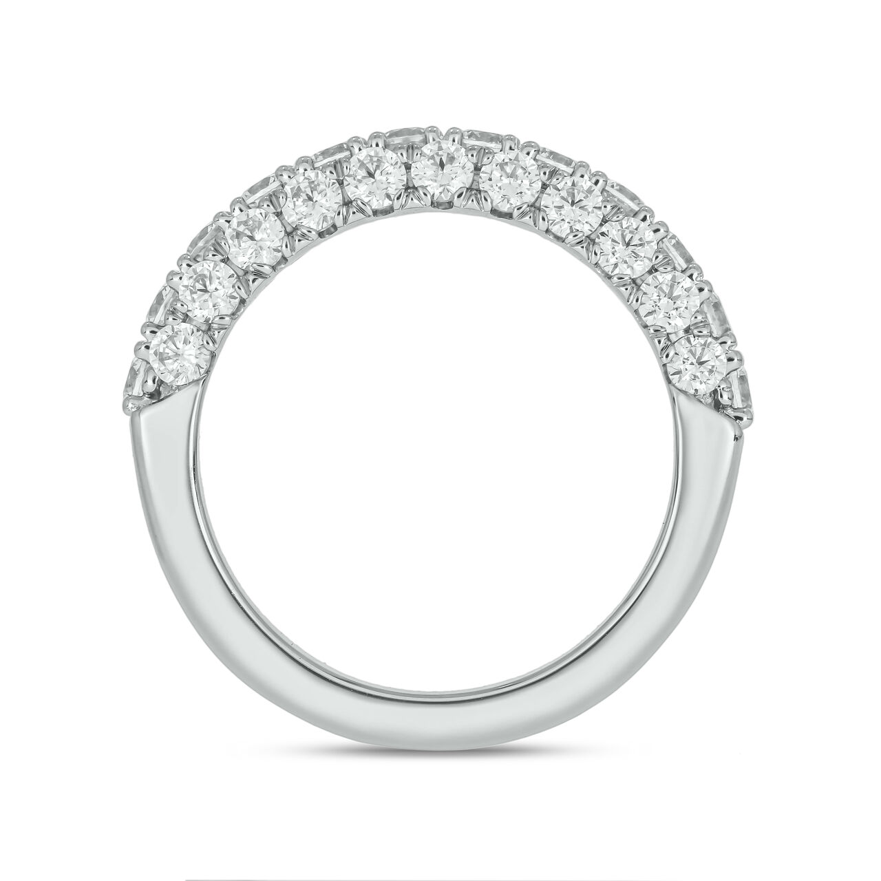 Round 1.5 ct Diamond Band in 18K White Gold image number 2