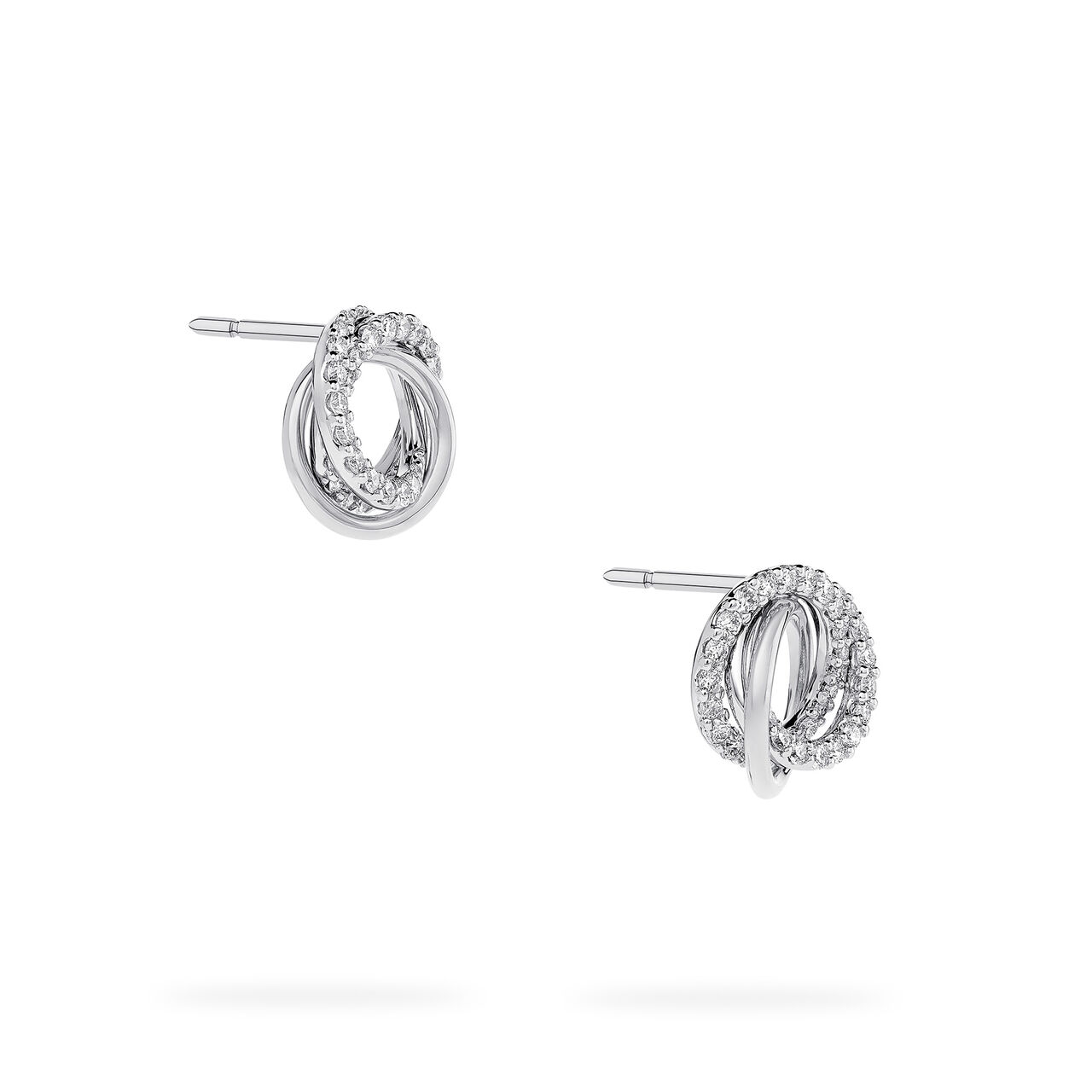 Birks Rosee du Matin Diamond and White Gold Circle Earrings, Small image number 3