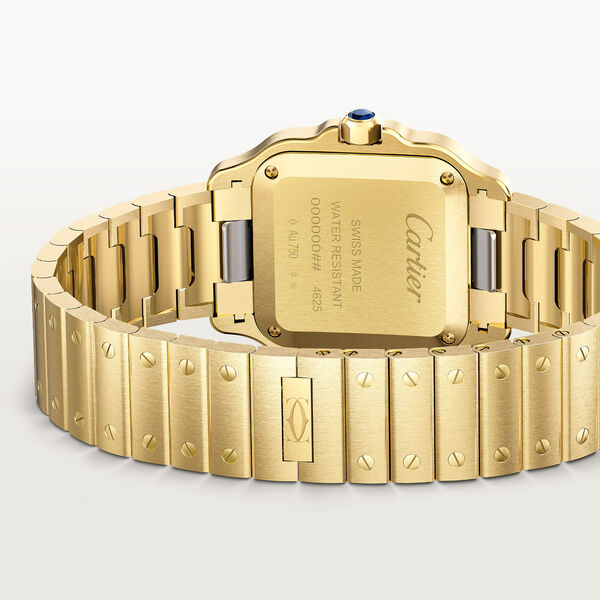 Santos de Cartier 27 mm quartz en or jaune, petit modèle