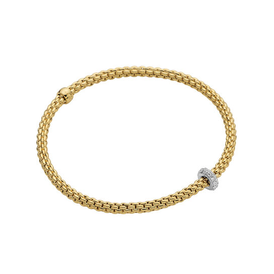 Fope Prima Yellow Gold Diamonds Bracelet 745B BBR_GB image number 0