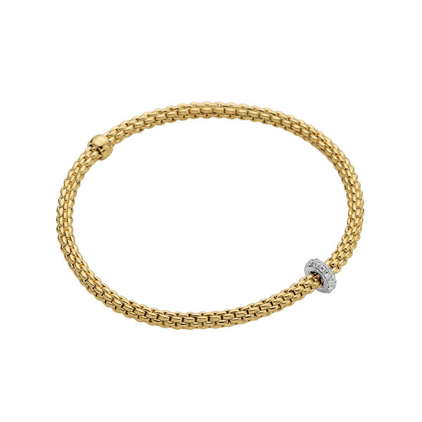 Eka Flex'it Yellow Gold and Diamond Pav&eacute; Bracelet