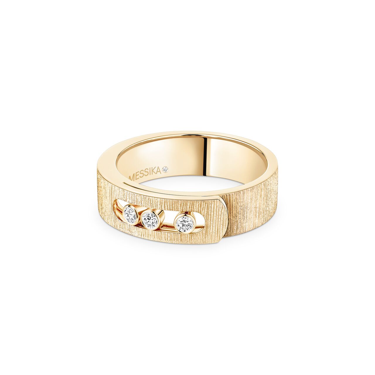 Messika Move Noa Cisel&eacute; Yellow Gold and Diamond Ring image number 0
