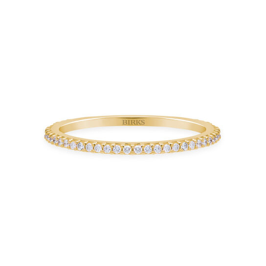 bijoux birks iconic stackable yellow gold and diamond rosee du matin ring image number 0