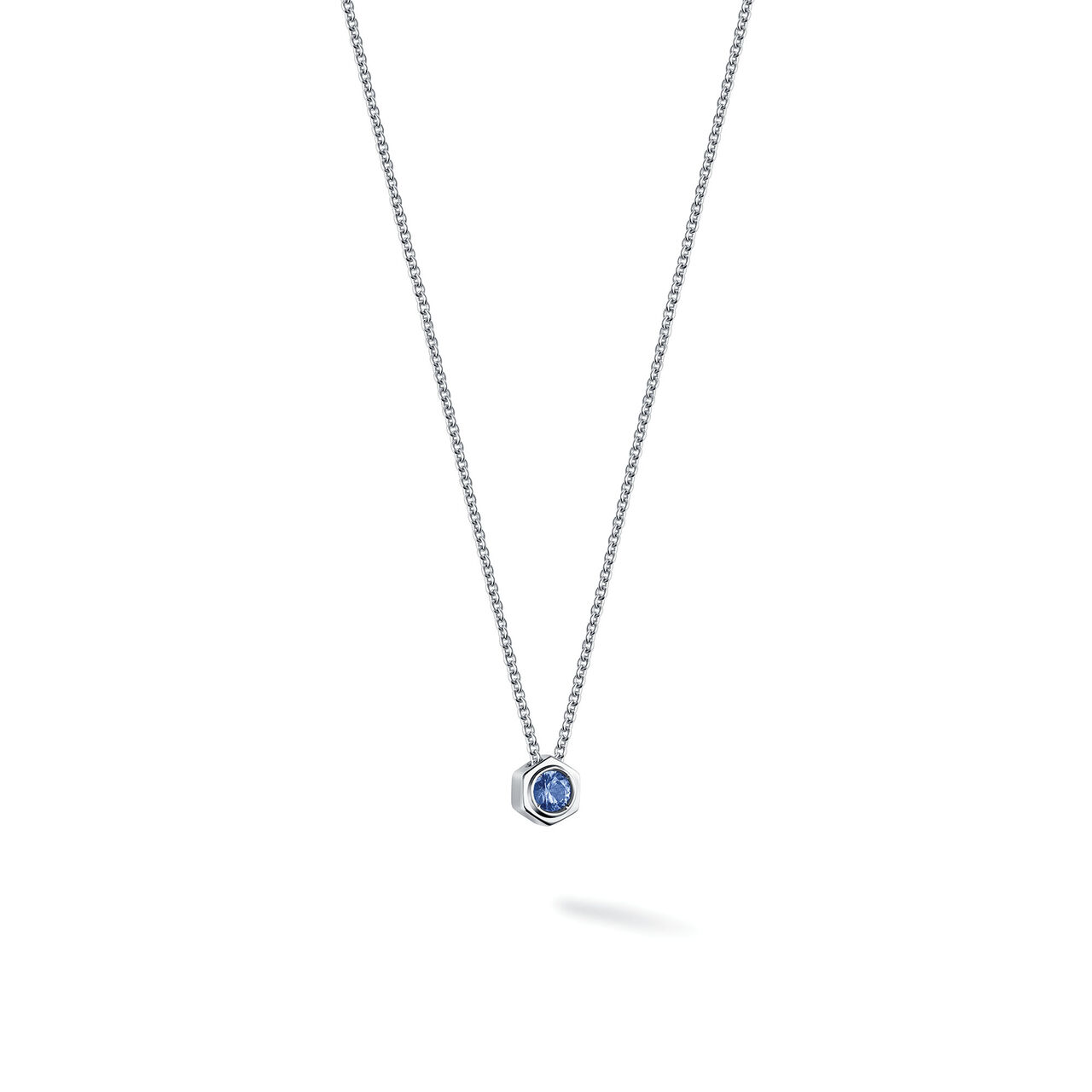 Pendentif en saphir et argent image number 1