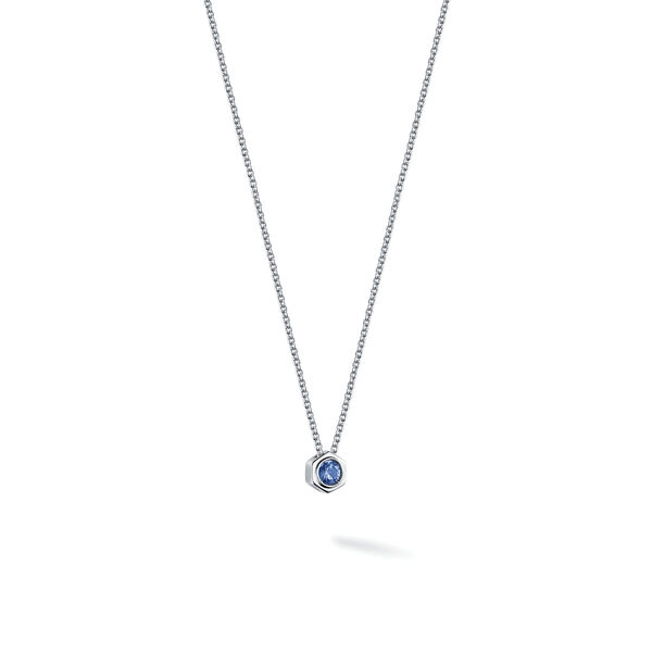 Sapphire and Silver Pendant