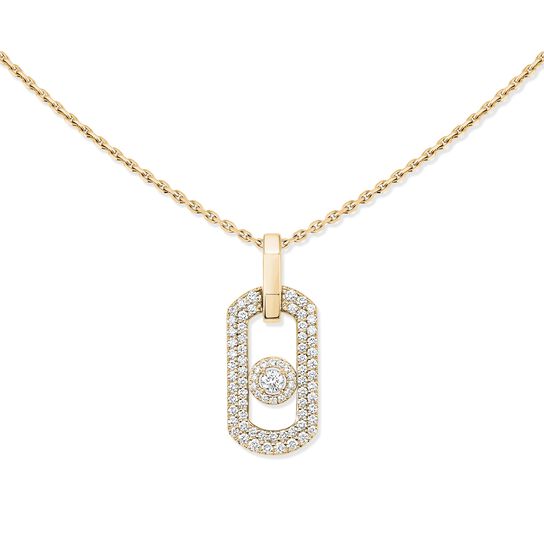 Messika So Move Yellow Gold and Diamond Pav&eacute; Pendant image number 1