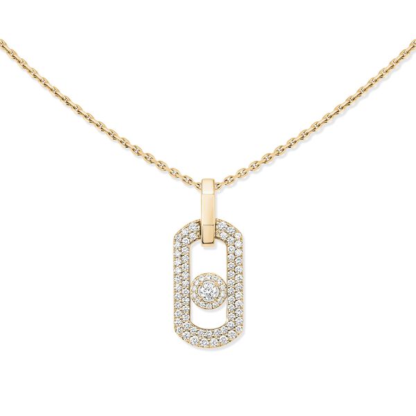 So Move Yellow Gold and Diamond Pav&eacute; Pendant