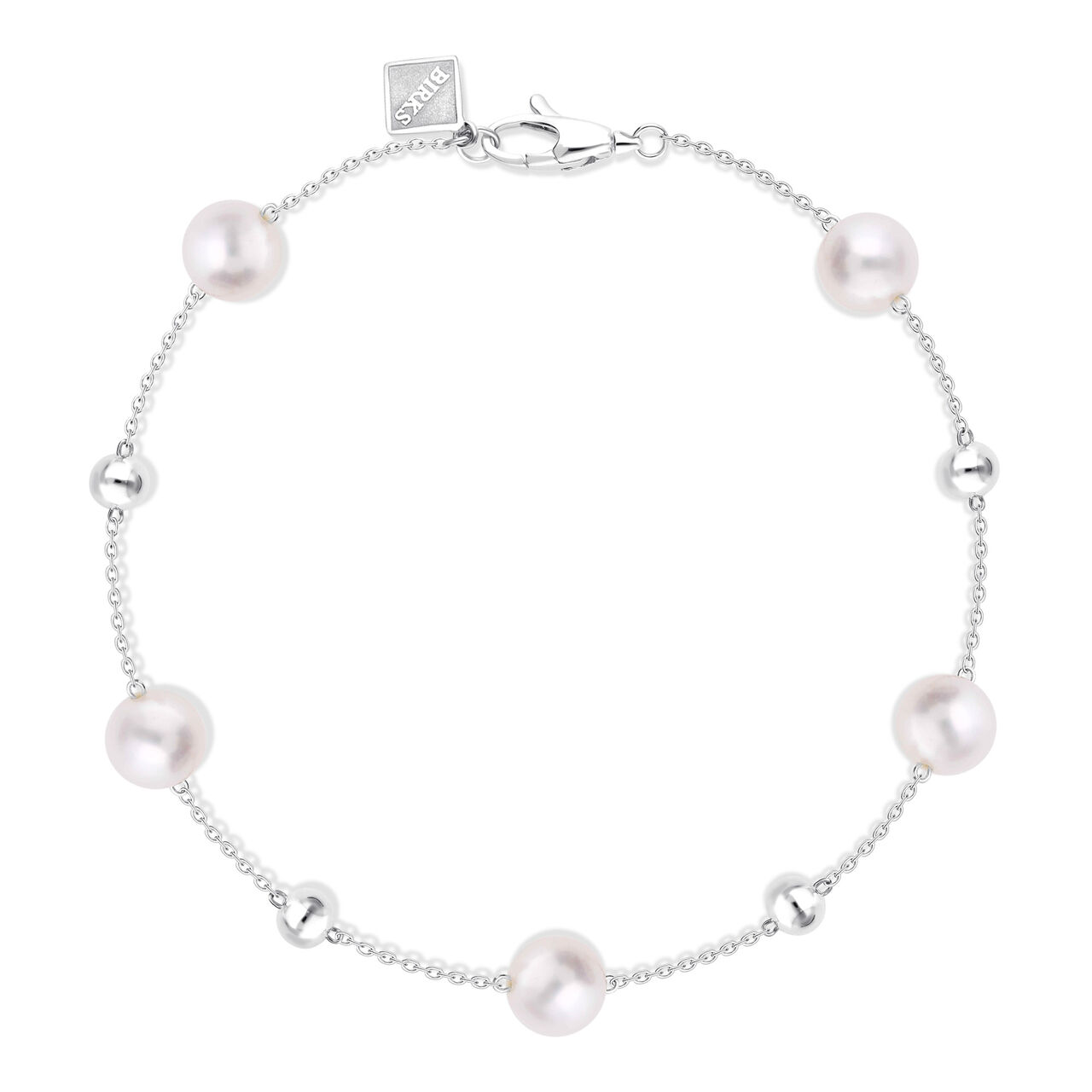 Birks Essentiels bracelet &agrave; maillons en argent sterling et perles d'eau douce image number 0