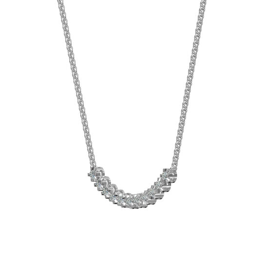 White Gold and Diamond Necklace image number 1