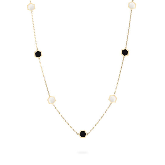 Birks Bee Chic Mother-of-Pearl and Onyx Necklace 450018616159 image number 0