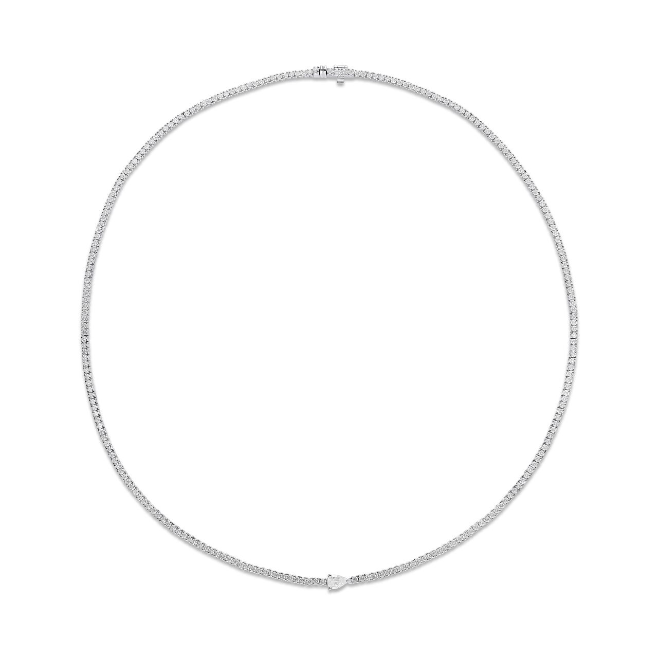 Collier en Or Blanc avec Diamants image number 0