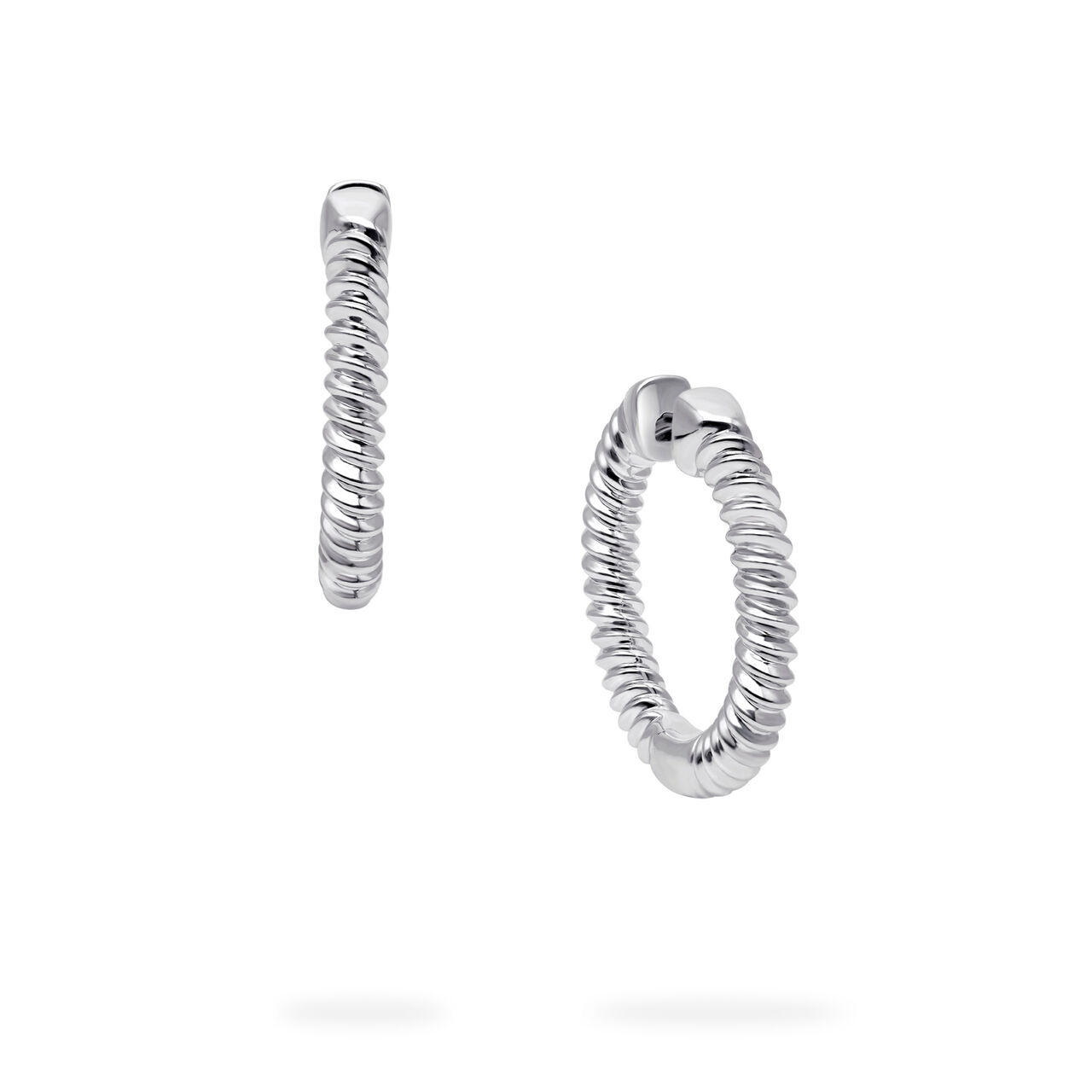 Birks Essentials Sterling Silver Spiral Hoops image number 0
