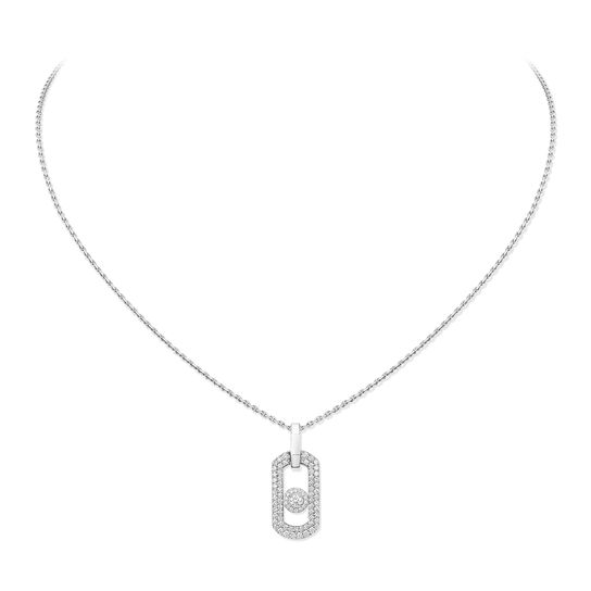 Messika So Move White Gold and Diamond Pav&eacute; Pendant image number 0