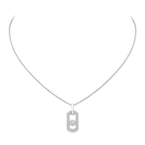 So Move White Gold and Diamond Pav&eacute; Pendant