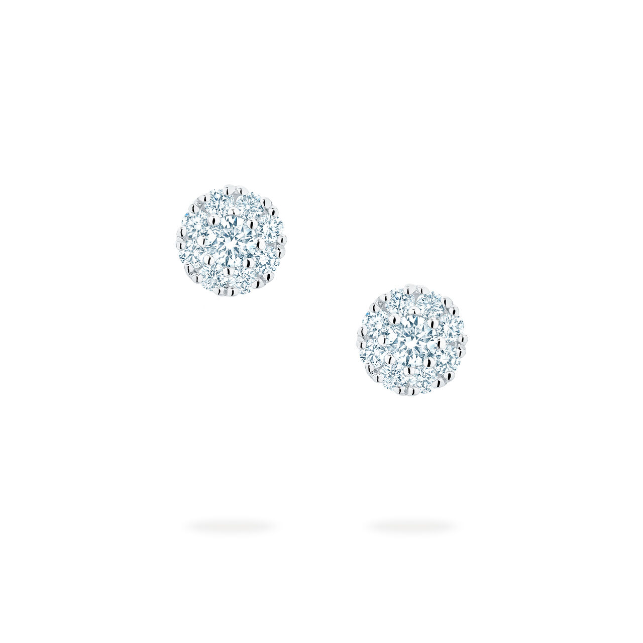 bijoux birks iconic white gold and diamond snowflake earrings image number 0