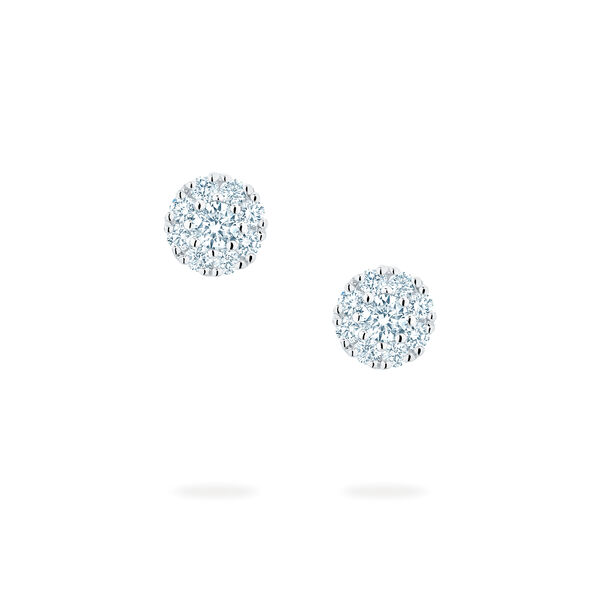 Boucles d'oreilles courtes en diamants Snowflake