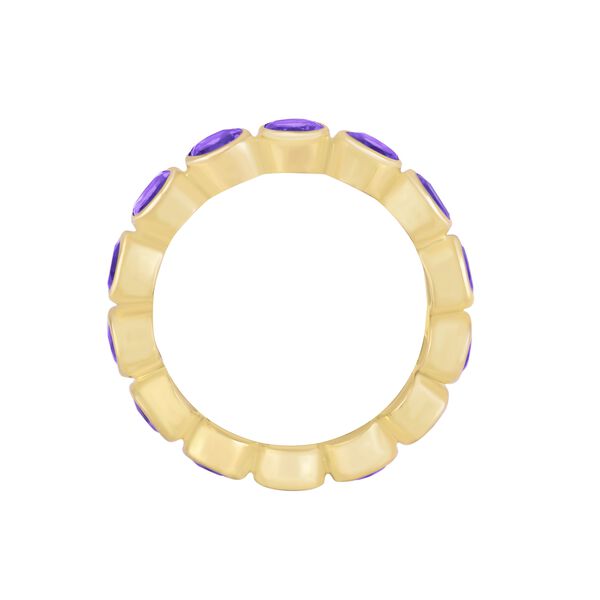 Oval Amethyst Bezel Eternity Ring
